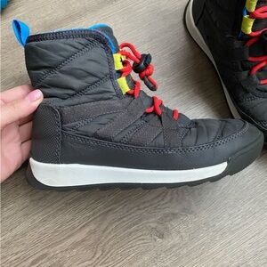 Sorel Kids Black and Red Rain & Snow Boots